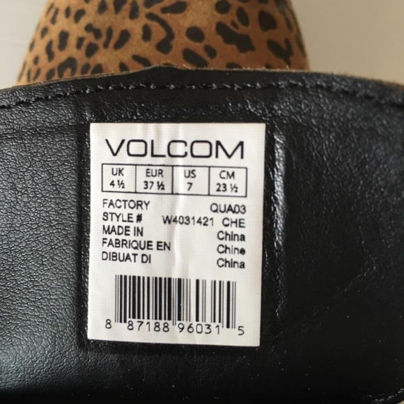 Volcom Getter Cheetah Leather Booties Sz 7 - Picture 7 of 11